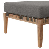 Clearwater Outdoor Patio Teak Wood Ottoman by Lefancy