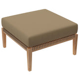 Clearwater Outdoor Patio Teak Wood Ottoman by Lefancy