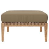 Clearwater Outdoor Patio Teak Wood Ottoman by Lefancy