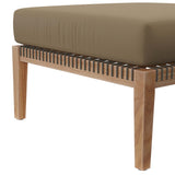 Clearwater Outdoor Patio Teak Wood Ottoman by Lefancy