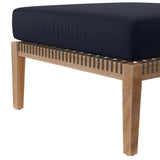 Clearwater Outdoor Patio Teak Wood Ottoman by Lefancy