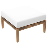 Clearwater Outdoor Patio Teak Wood Ottoman by Lefancy