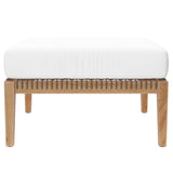 Clearwater Outdoor Patio Teak Wood Ottoman by Lefancy