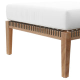 Clearwater Outdoor Patio Teak Wood Ottoman by Lefancy