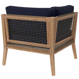 Clearwater Outdoor Patio Teak Wood Corner Chair by Lefancy