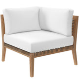 Clearwater Outdoor Patio Teak Wood Corner Chair by Lefancy