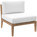 Clearwater Outdoor Patio Teak Wood Armless Chair by Lefancy