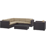 Corona 7 Piece Outdoor Patio Sectional Set by Lefancy