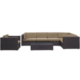 Corona 7 Piece Outdoor Patio Sectional Set by Lefancy