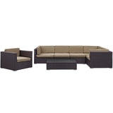 Corona 7 Piece Outdoor Patio Sectional Set by Lefancy