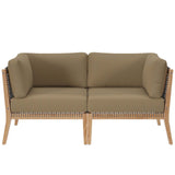 Clearwater Outdoor Patio Teak Wood Loveseat by Lefancy