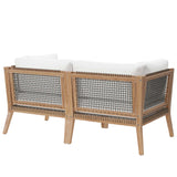 Clearwater Outdoor Patio Teak Wood Loveseat by Lefancy