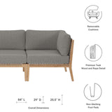 Clearwater Outdoor Patio Teak Wood Sofa by Lefancy