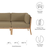 Clearwater Outdoor Patio Teak Wood Sofa by Lefancy