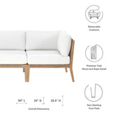 Clearwater Outdoor Patio Teak Wood Sofa by Lefancy