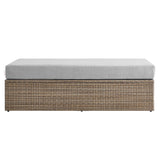 Convene Outdoor Patio Rectangle Ottoman by Lefancy