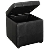 Volt Storage Upholstered Vinyl Ottoman by Lefancy