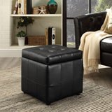 Volt Storage Upholstered Vinyl Ottoman by Lefancy