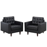 Empress Leather Armchair Set of 2 by Lefancy