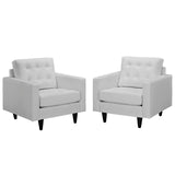 Empress Leather Armchair Set of 2 by Lefancy