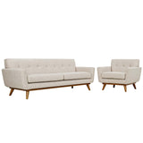 Engage Armchair and Sofa Set of 2 by Lefancy