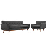 Engage Armchair and Sofa Set of 2 by Lefancy