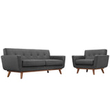 Engage Armchair and Loveseat Set of 2 by Lefancy
