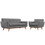 Engage Armchair and Loveseat Set of 2 by Lefancy