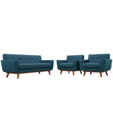 Engage Armchairs and Loveseat Set of 3 by Lefancy