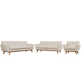 Engage Sofa Loveseat and Armchair Set of 3 by Lefancy