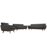 Engage Sofa Loveseat and Armchair Set of 3 by Lefancy