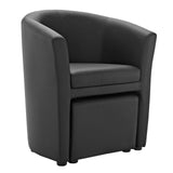 Divulge Armchair and Ottoman by Lefancy