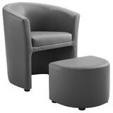 Divulge Armchair and Ottoman by Lefancy
