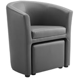 Divulge Armchair and Ottoman by Lefancy