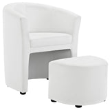 Divulge Armchair and Ottoman by Lefancy