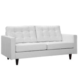 Empress Bonded Leather Loveseat by Lefancy