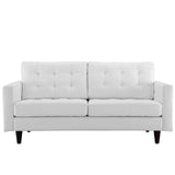 Empress Bonded Leather Loveseat by Lefancy