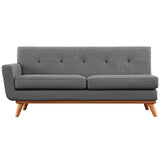 Engage Left-Arm Upholstered Fabric Loveseat by Lefancy