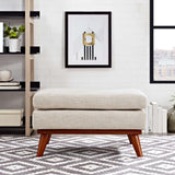 Engage Upholstered Fabric Ottoman by Lefancy
