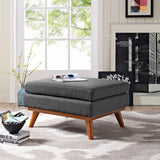 Engage Upholstered Fabric Ottoman by Lefancy
