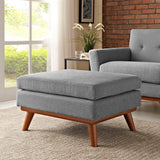 Engage Upholstered Fabric Ottoman by Lefancy