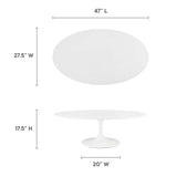 Lippa 48" Oval-Shaped Wood Top Coffee Table by Lefancy