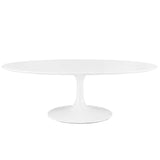 Lippa 48" Oval-Shaped Wood Top Coffee Table by Lefancy