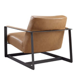 Seg Vegan Leather Accent Chair by Lefancy