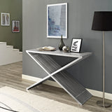 Press Stainless Steel Console Table by Lefancy