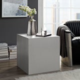 Cast Stainless Steel Side Table by Lefancy