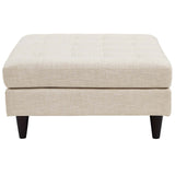 Empress Upholstered Fabric Large Ottoman by Lefancy