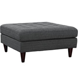 Empress Upholstered Fabric Large Ottoman by Lefancy