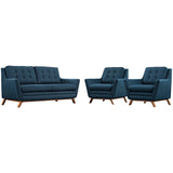 Beguile 3 Piece Upholstered Fabric Living Room Set by Lefancy