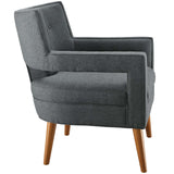 Sheer Upholstered Fabric Armchair by Lefancy